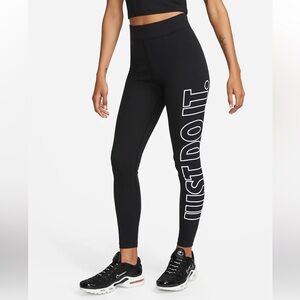 Size M Nike DRI-FIT Just Do It High-Waisted Leggings